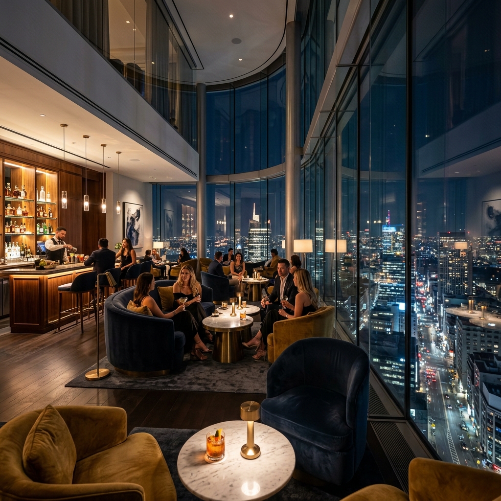 Infinity Evana Punawale crown sky lounge amenities